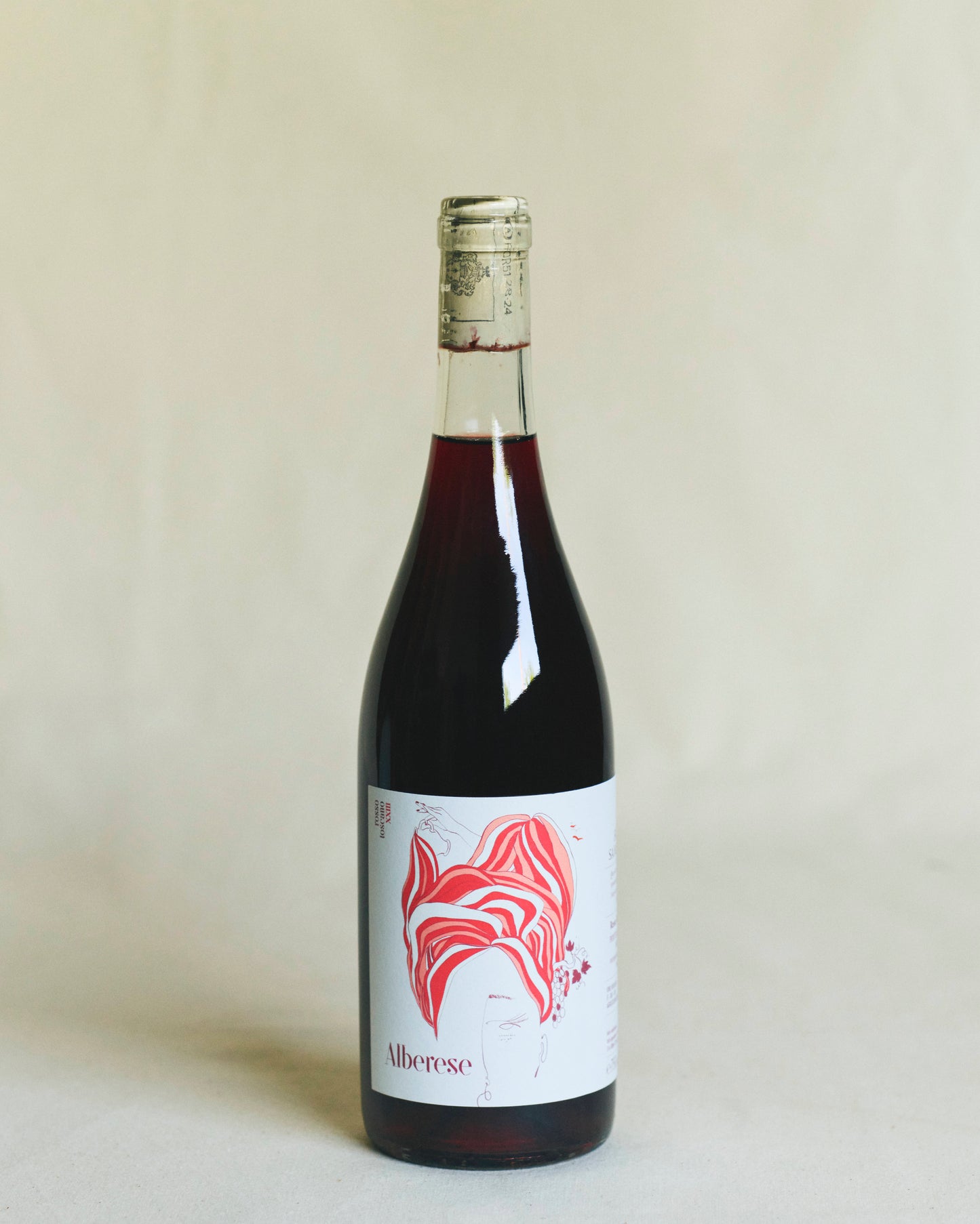 Fattoria Di Sammontana Alberese 2023 – bottle of natural light red wine from Tuscany with red and white label design.